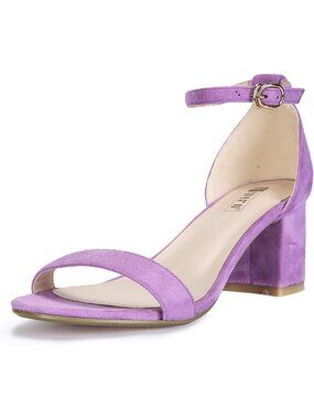 Stylish Low Block Heels Chunky Sandals with Ankle Strap for Wedding & Dressy